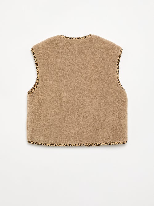 Gilet sans manches en moumoute - Kiabi