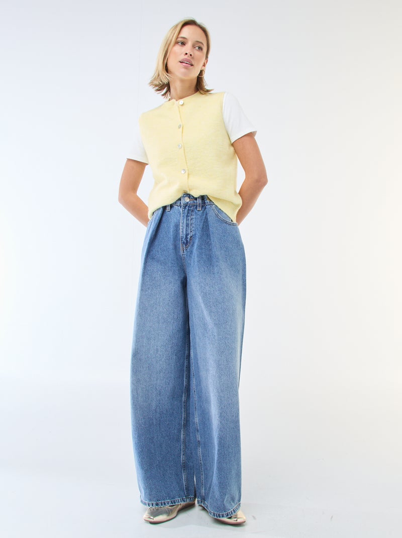 Gilet sans manches uni Jaune - Kiabi