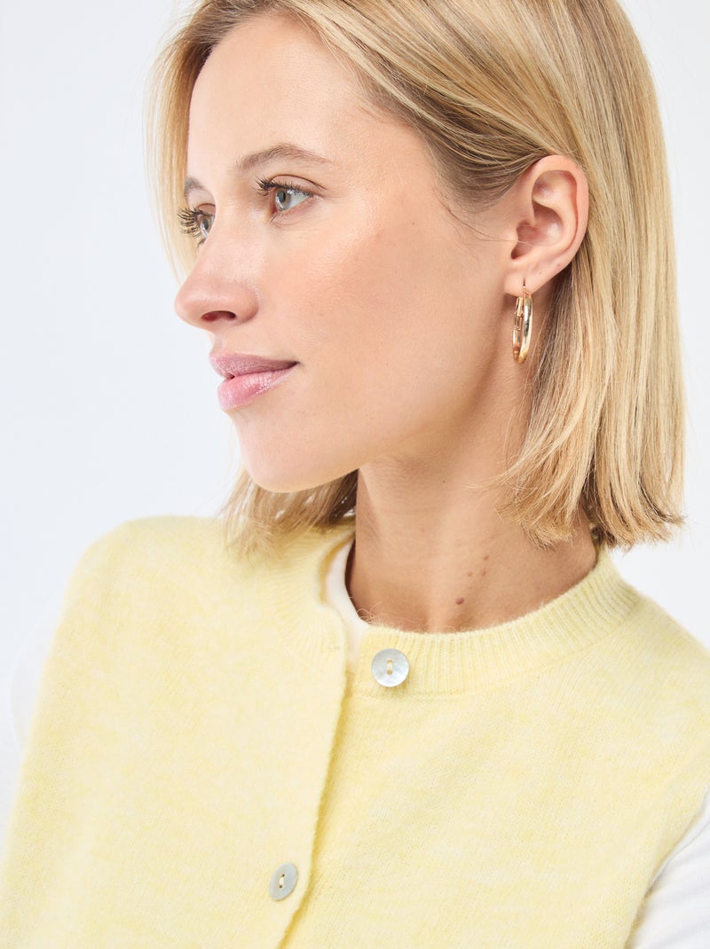 Gilet sans manches uni Jaune - Kiabi