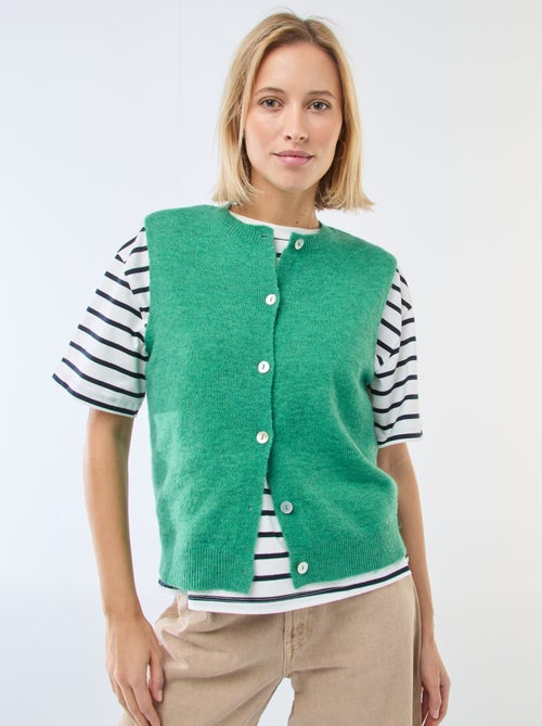 Gilet sans manches uni - Kiabi