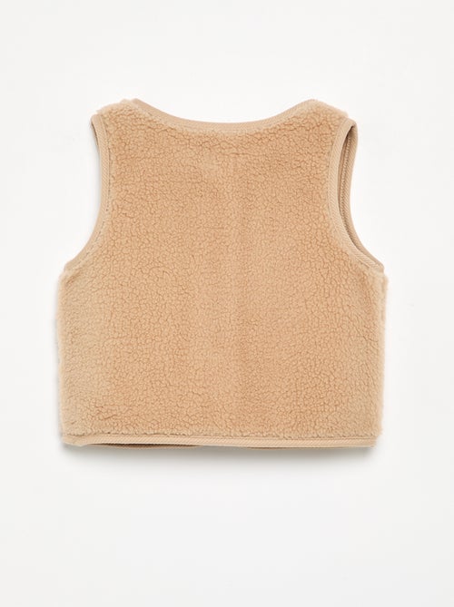 Gilet senza maniche effetto montone - Kiabi