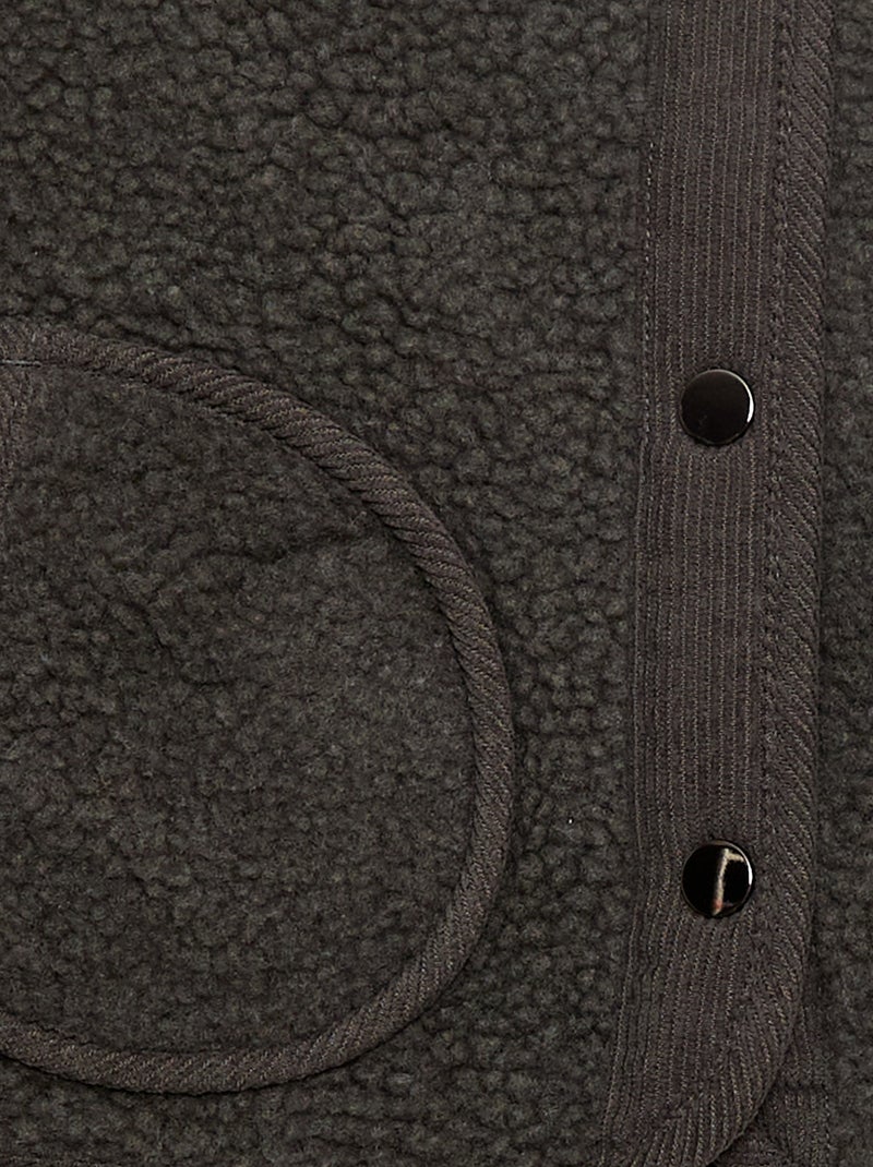 Gilet senza maniche effetto montone Nero - Kiabi