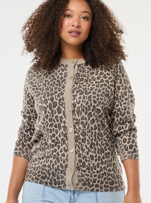 Gilet sottile con stampa leopardata - Kiabi