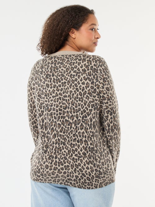 Gilet sottile con stampa leopardata - Kiabi