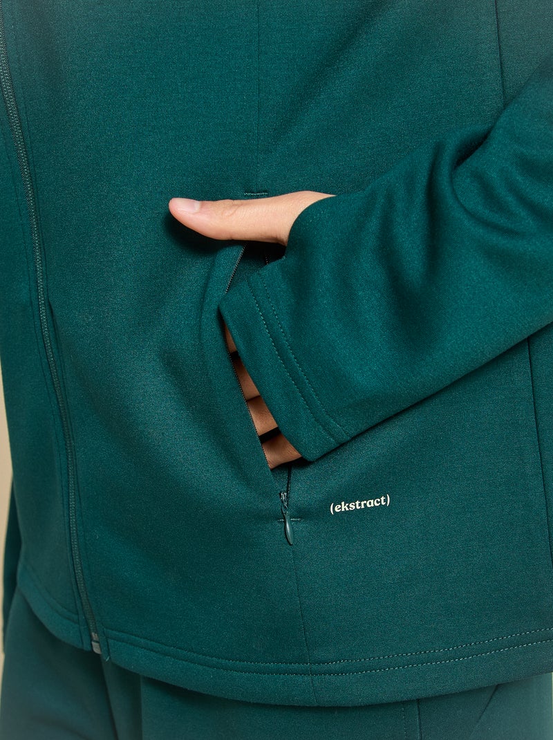 Gilet sportivo con cappuccio - (ekstract) Verde - Kiabi