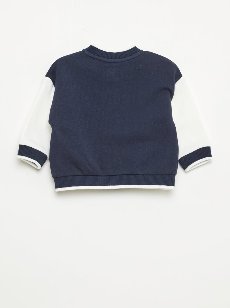 Gilet style campus américain Bleu - Kiabi