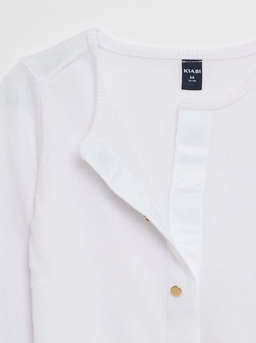 Gilet uni à pressions aimantées - collection facile à enfiler - Kiabi