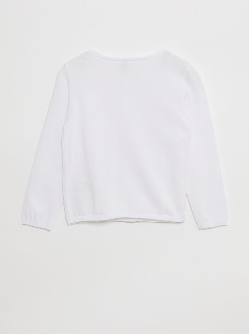 Gilet uni à pressions aimantées - collection facile à enfiler Blanc - Kiabi