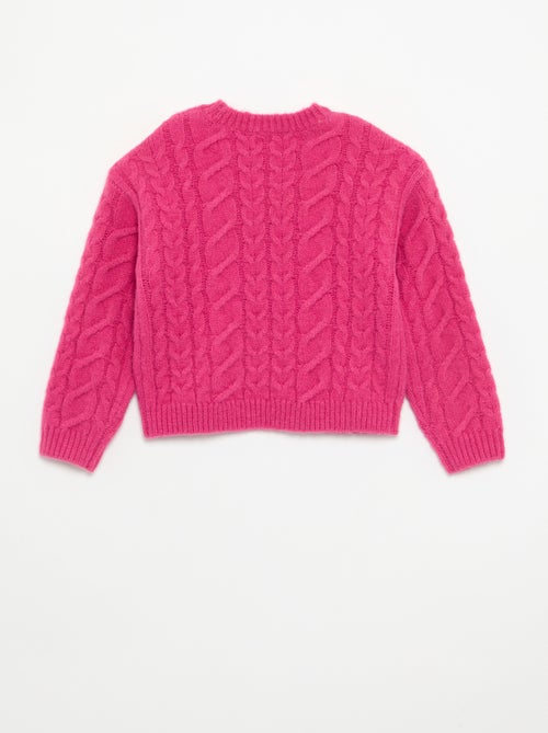 Gilet uni en maille fantaisie - Kiabi