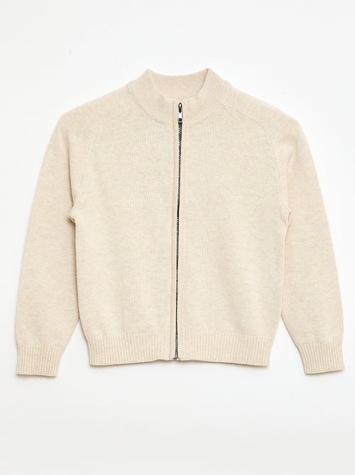 Gilet zippé à col montant - Kiabi