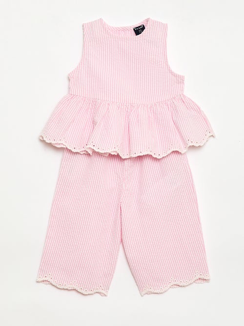 Gingham Blouse and Trousers Set - 2-piece - Kiabi