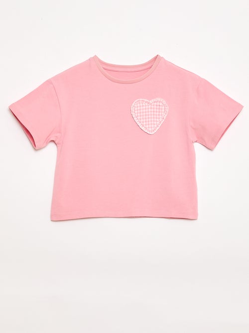 Gingham Patch T-shirt - Kiabi