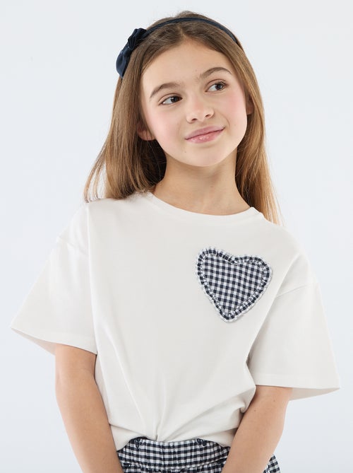 Gingham Patch T-shirt - Kiabi