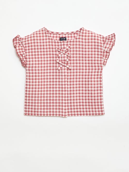 Gingham Print Blouse - Kiabi