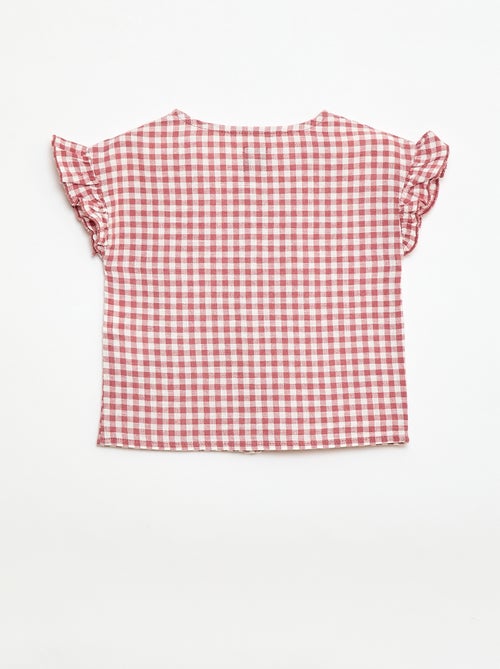 Gingham Print Blouse - Kiabi