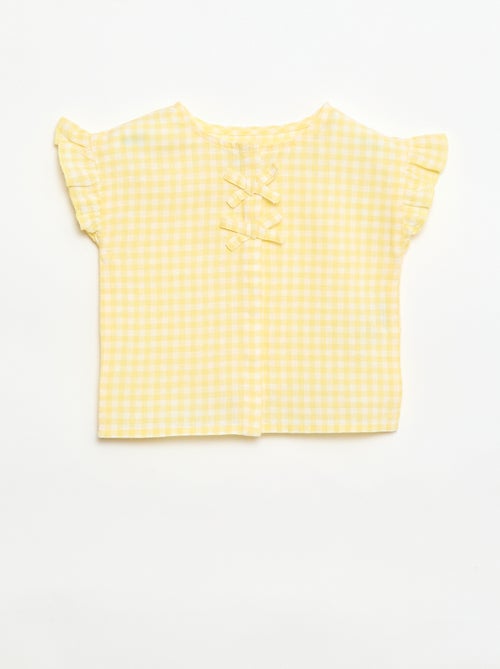 Gingham Print Blouse - Kiabi