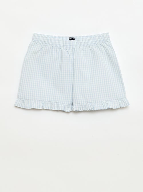 Gingham Print Short Pajama Set - 2 pieces - Kiabi