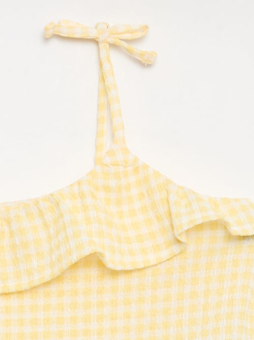 Gingham print shorts + tank top set - 2 pieces - Kiabi