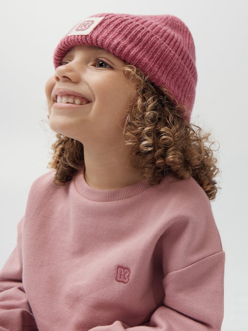 Girls' Plain Unbrushed Fleece Sweatshirt - Kiabi - Kiabi