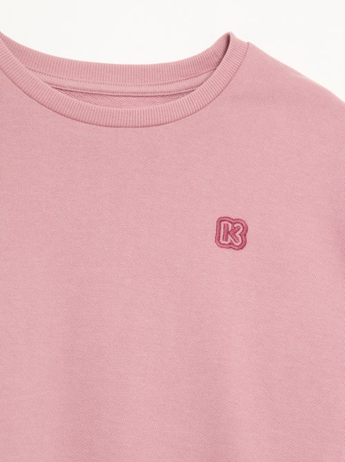 Girls' Plain Unbrushed Fleece Sweatshirt - Kiabi - Kiabi