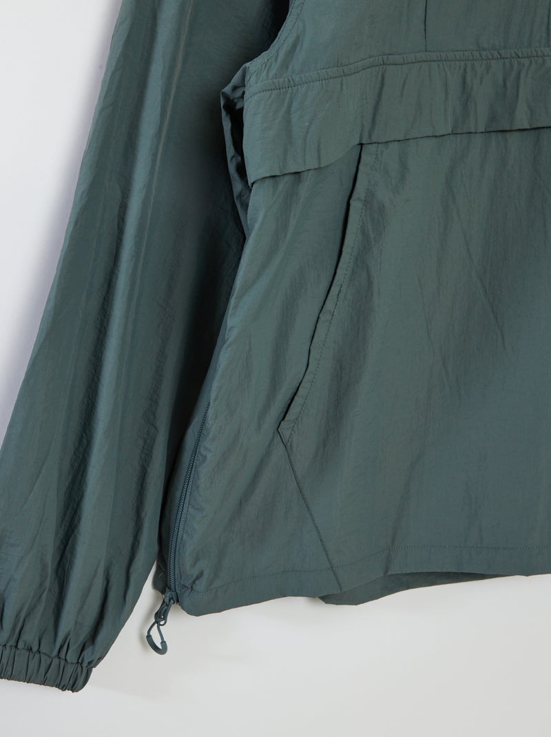Giubbotto antipioggia con cappuccio - collezione facile da indossare VERDE - Kiabi