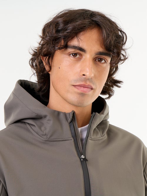 Giubbotto con cappuccio in neoprene foderato in micropile - Kiabi