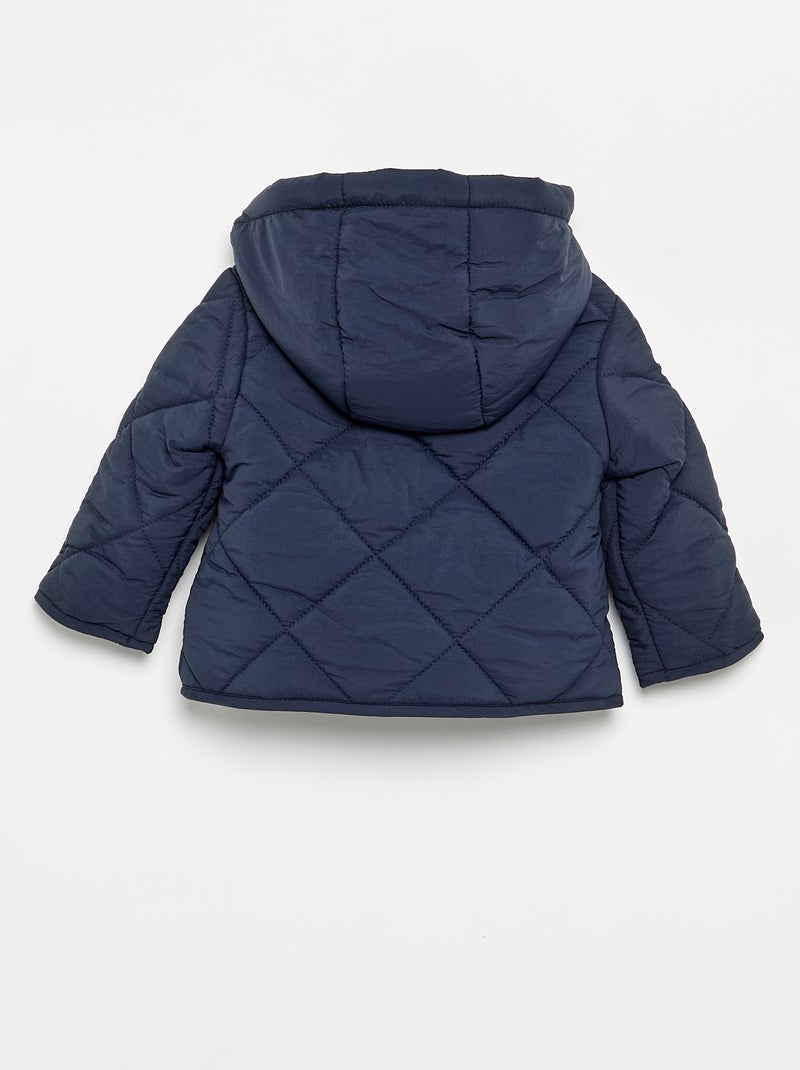 Giubbotto con cerniera e cappuccio Blu - Kiabi