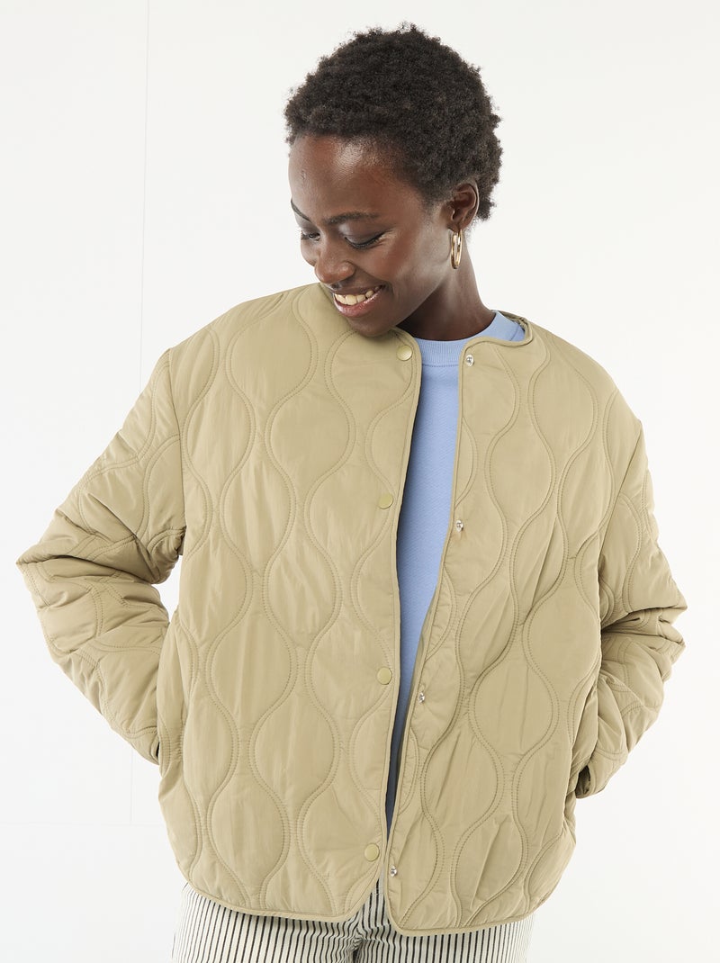Giubbotto imbottito con pettorina removibile Verde - Kiabi