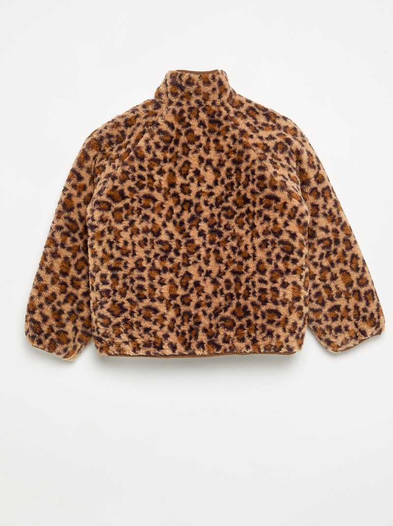 Giubbotto in pelliccia sintetica \'leopardata\' Marrone - Kiabi