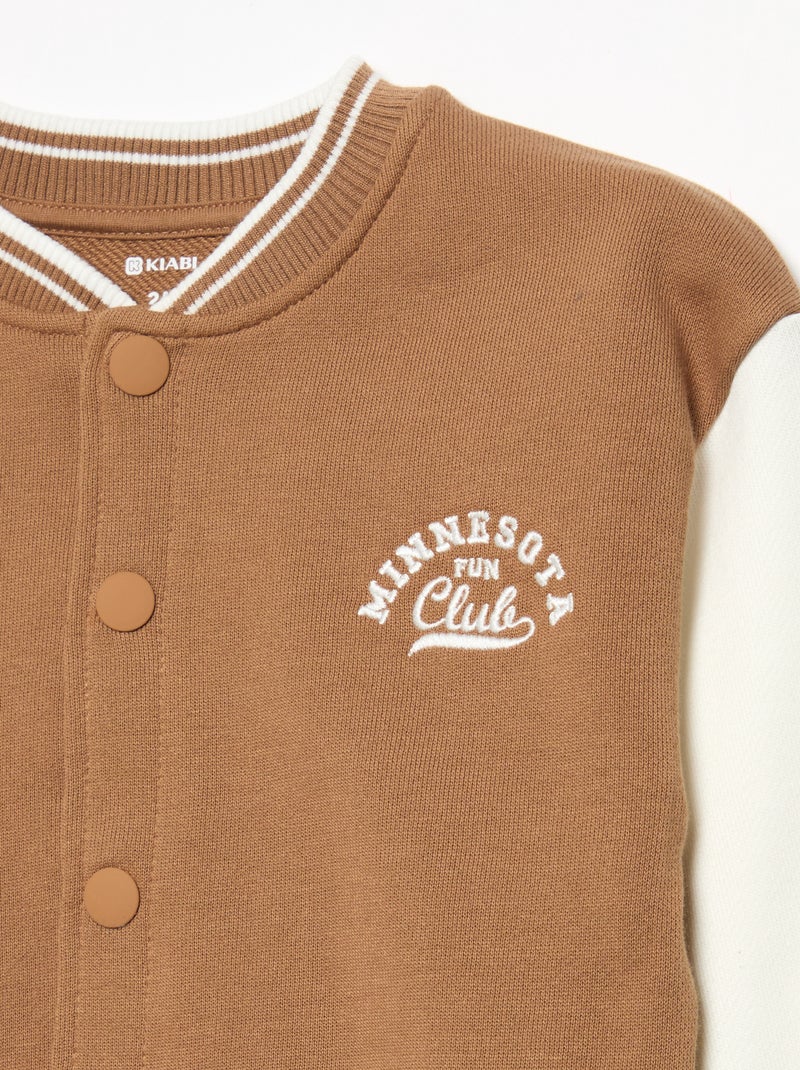 Giubbotto stile campus americano Marrone - Kiabi