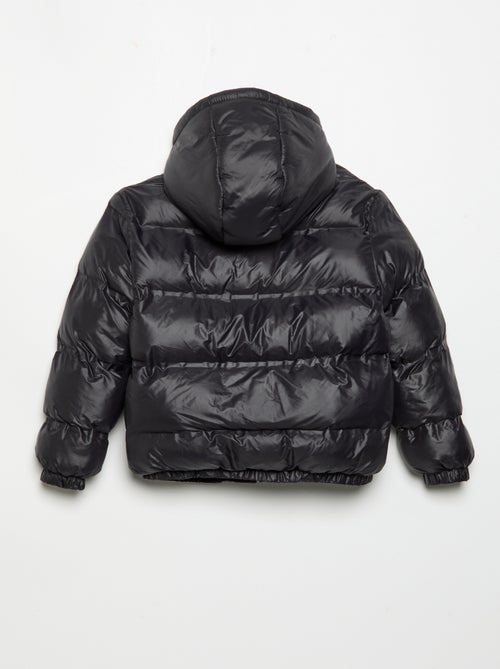 Glänzende Kapuzen-Steppjacke - Kiabi
