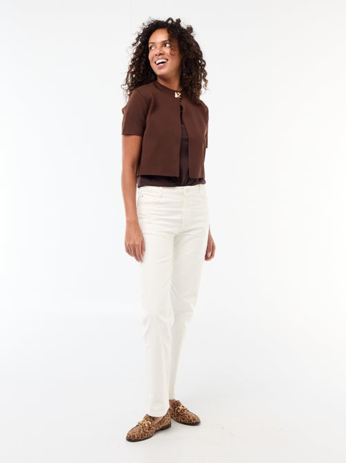 Gold Jewel Neck Closure Top - Kiabi