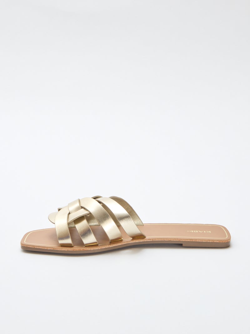 Gold Strap Sandals Yellow - Kiabi
