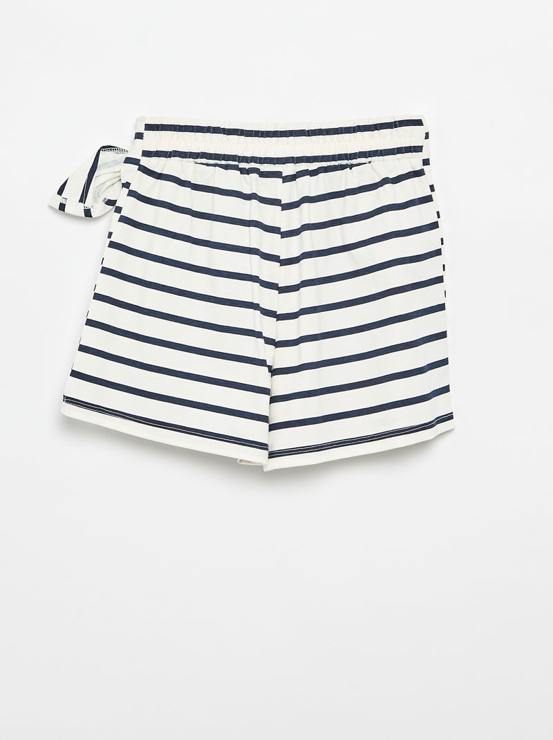 Gonna con fiocco fantasia Bianco - Kiabi