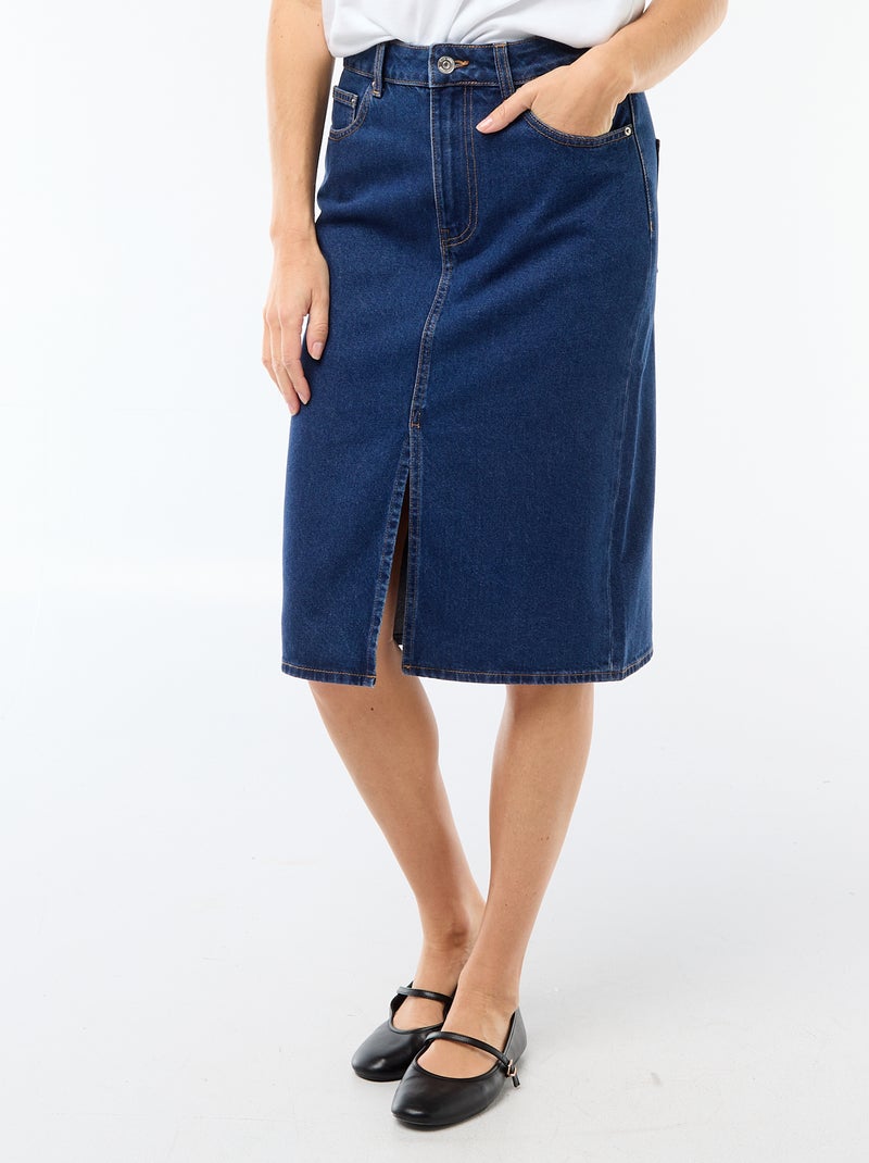 Gonna in denim a 5 tasche Blu - Kiabi