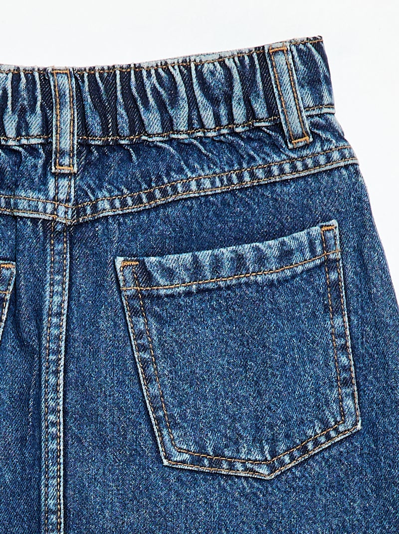 Gonna in denim abbottonata Blu - Kiabi