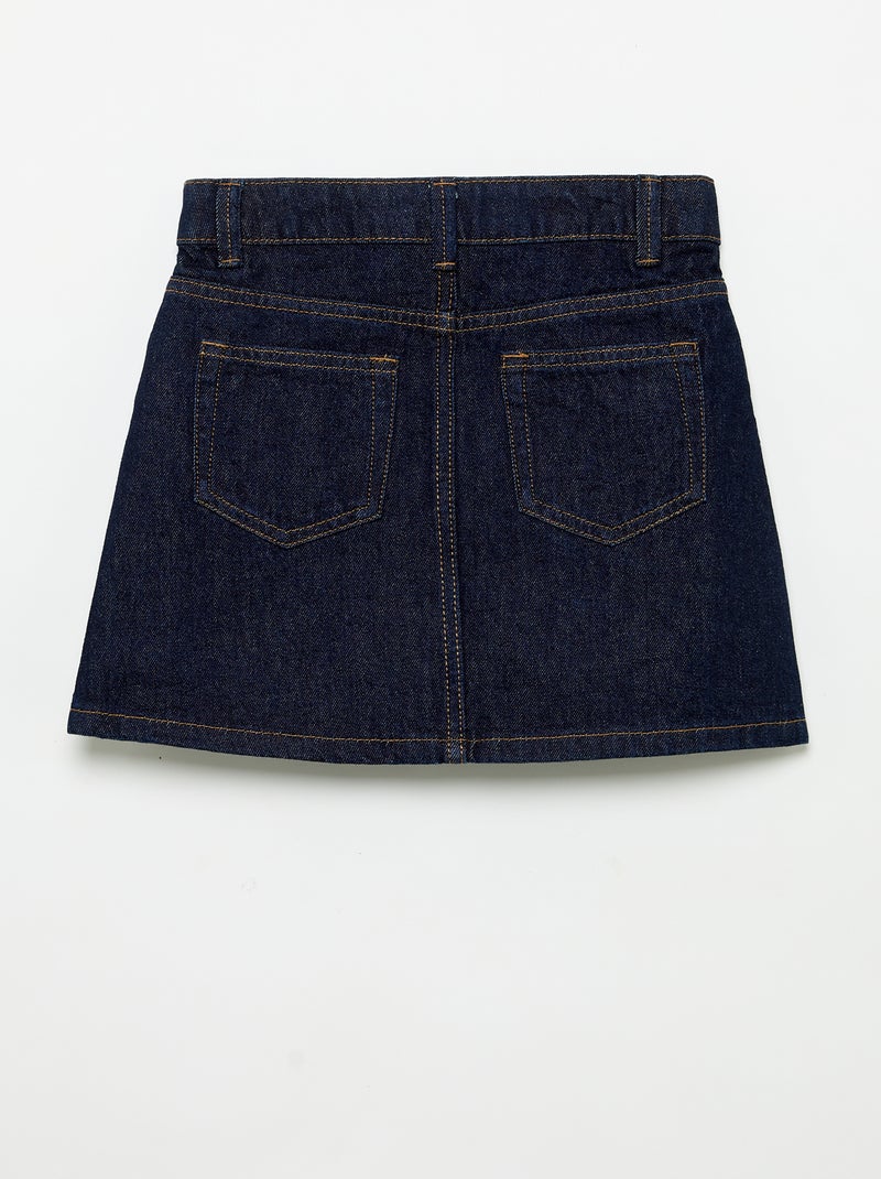 Gonna in denim con tasche intrecciate Blu - Kiabi