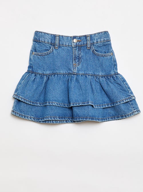 Gonna in denim con volant - Kiabi