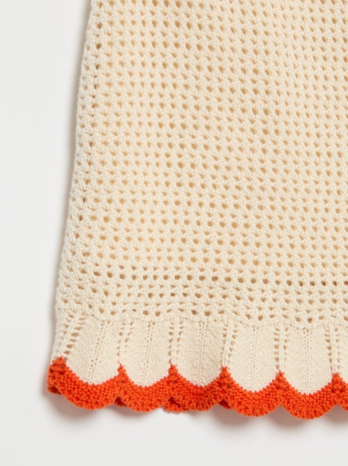 Gonna in maglia con finiture ondulate - Kiabi