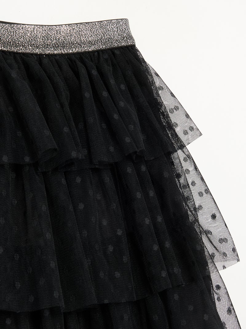 Gonna in tulle a balze 'Halloween' Nero - Kiabi