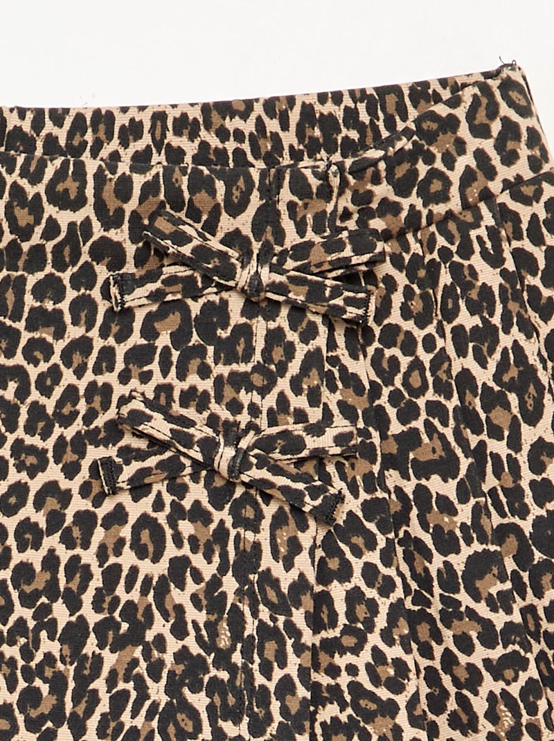 Gonna pantaloncino a fantasia Beige - Kiabi