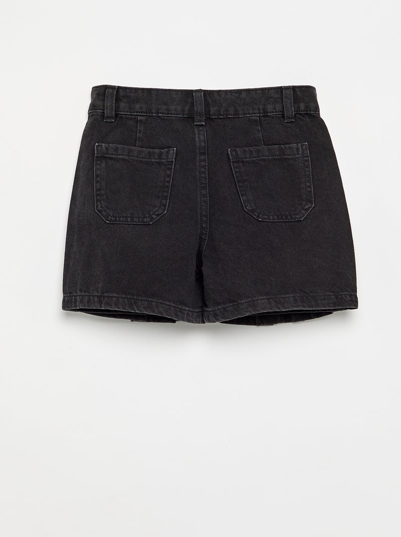 Gonna pantaloncino corta in denim Nero - Kiabi