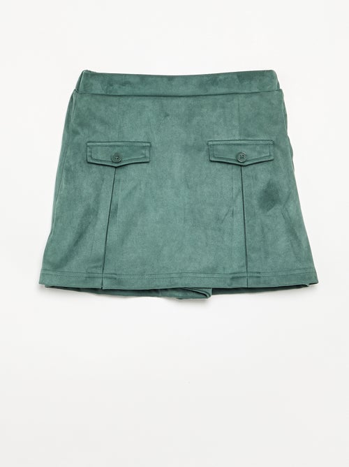 Gonna-pantaloncino in finta pelle scamosciata - Kiabi Gonna-pantaloncino in finta pelle scamosciata - Kiabi