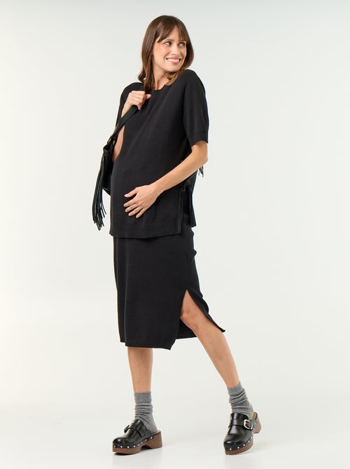 Gonna premaman in maglia con spacco - Kiabi