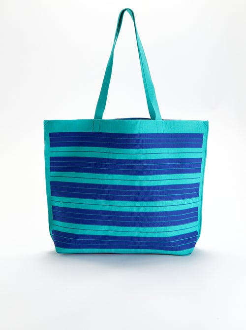 Grand sac forme cabas à rayures - Kiabi