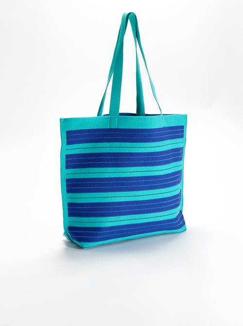 Grand sac forme cabas à rayures - Kiabi