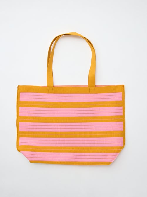 Grand sac forme cabas à rayures - Kiabi