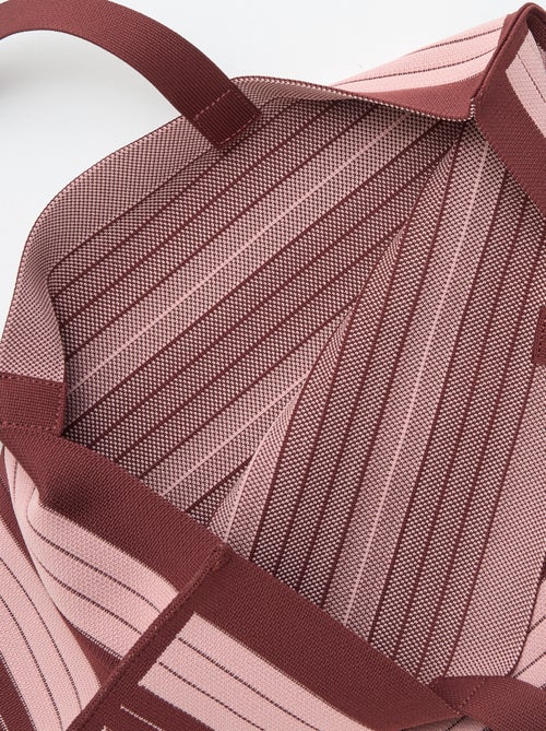 Grand sac forme cabas à rayures - Kiabi