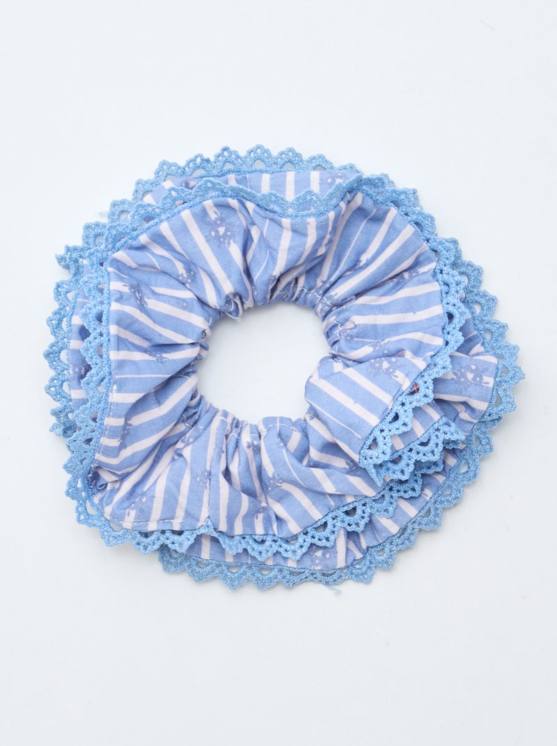 Grande scrunchie a righe Blu - Kiabi