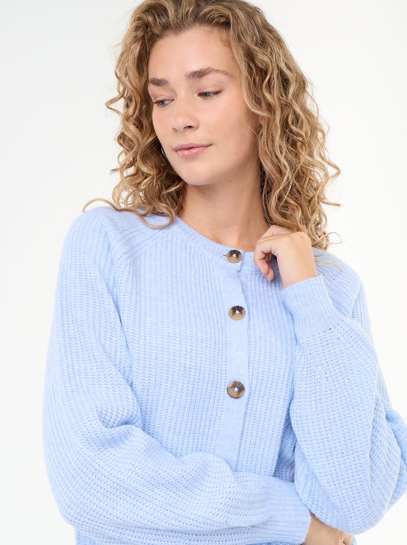 Grobstick-Cardigan Bleu - Kiabi